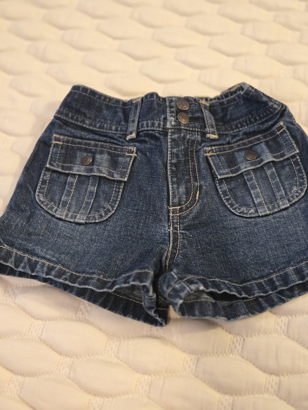Old Navy Vintage Denim Shorts Dark Elastic  Back Toddler Girl's 2t